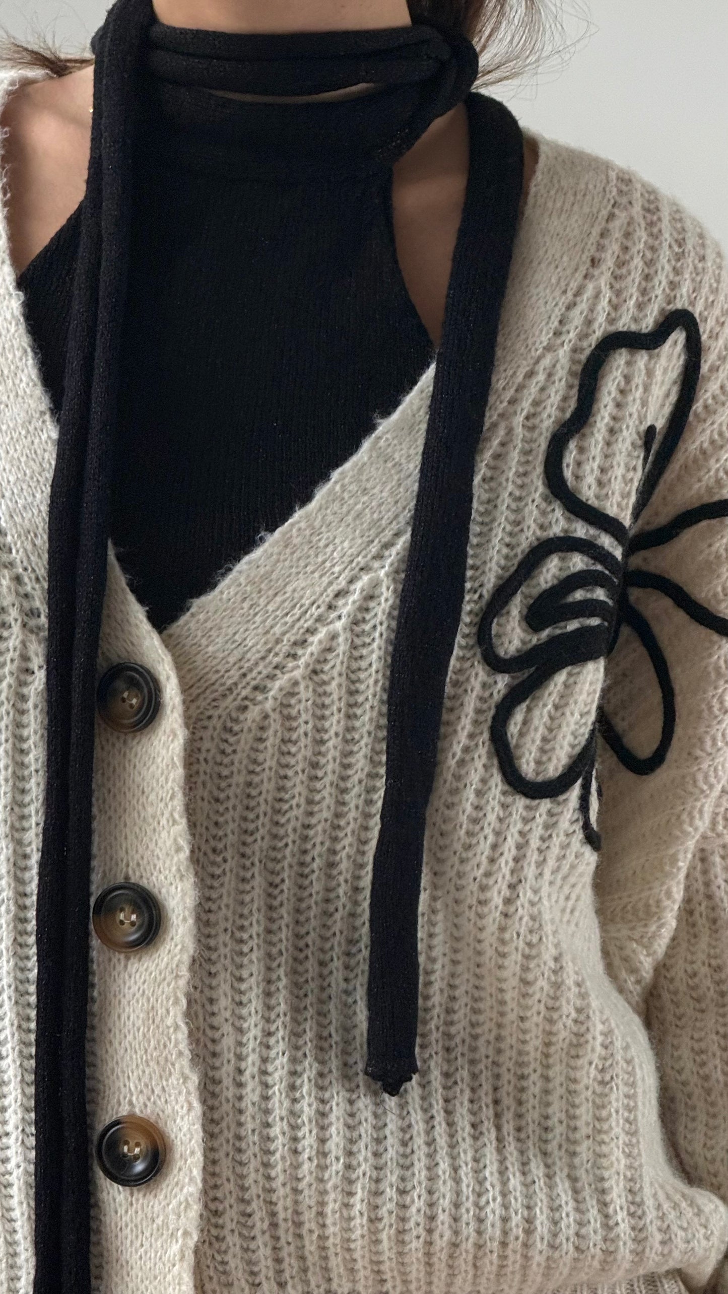 White Flowers cardigan