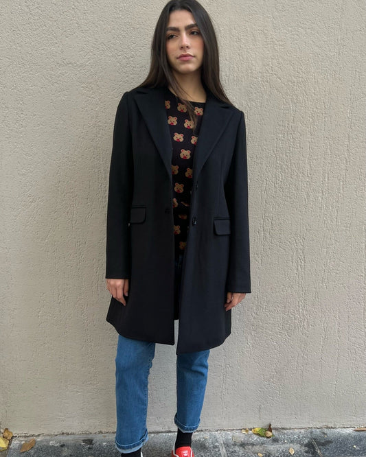 DOUCE COAT in Noir